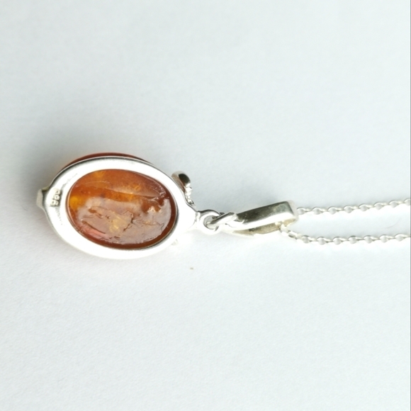 Genuine Baltic  Amber pendant in Sterling Silver 🆕 - Picture 4 of 7